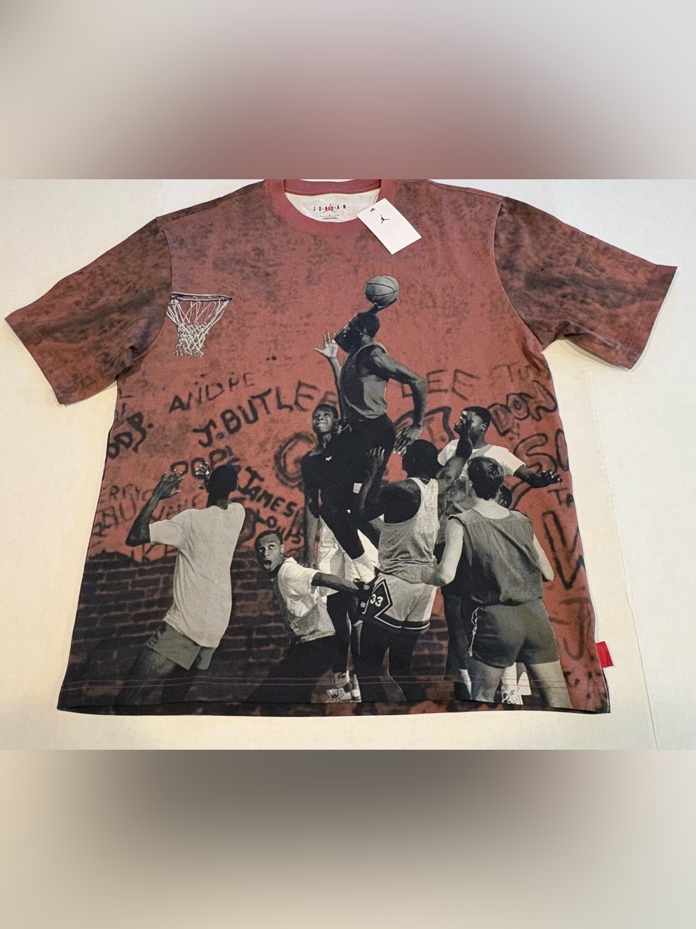 Nike Air Jordan 85 Graphic T Shirt Mens Sz L Red Playground Tee HJ2362-659